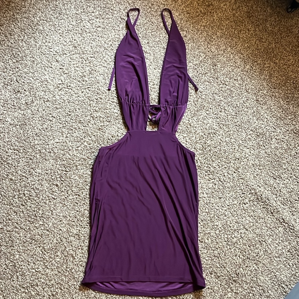 PLT purple halter dress